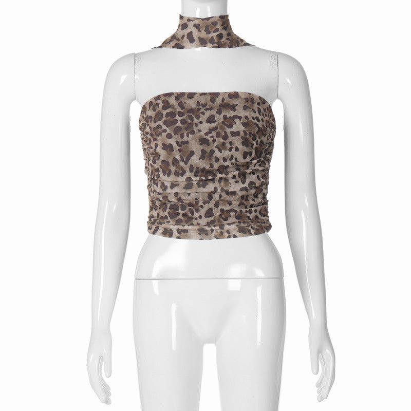 Damen Oberteil mit gerafftem Design und hohem Kragen R&B