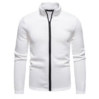 Herren Fleecejacke mit hohem Kragen und praktischem Reißverschluss