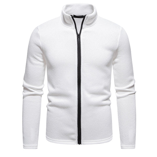 Herren Fleecejacke mit hohem Kragen und praktischem Reißverschluss R&B