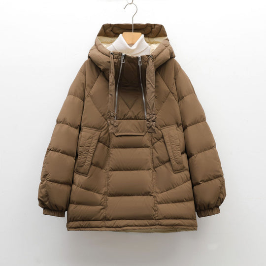 Damen Modische Steppjacke mit hohem Kragen und funktionalen Taschen R&B