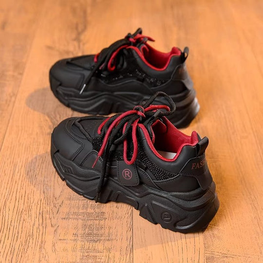 Damen Sportliche Chunky Sneakers mit atmungsaktivem Obermaterial und rutschfester Sohle R&B