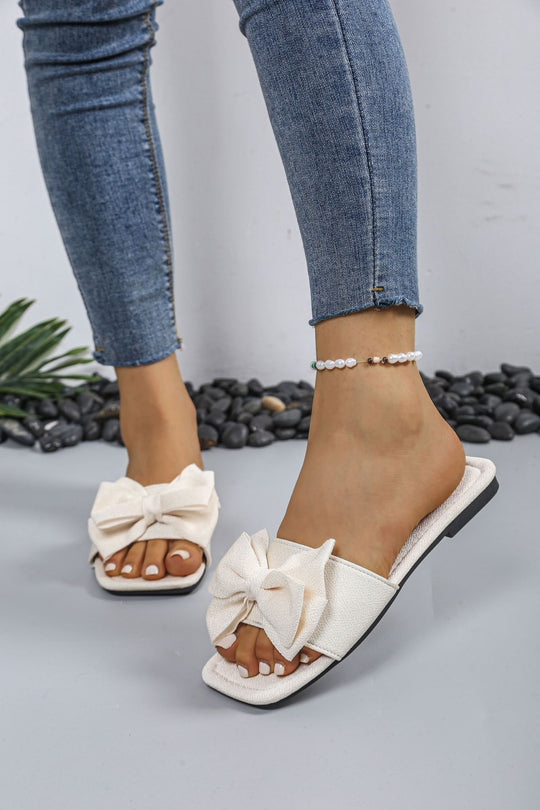 Damen Mules mit großer Schleifen-Applikation R&B