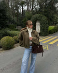 Damen Suede Bikerjacke R&B