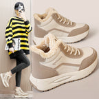 Damen Sportliche High-Top Sneakers mit warmem Fleece-Futter und rutschfester Sohle R&B