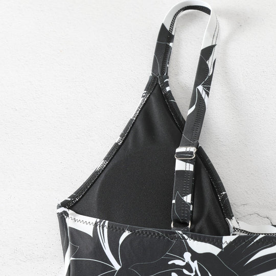 Damen Einteiler Badeanzug mit floralem Design R&B