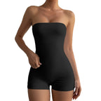Damen Strapless Jumpsuit aus elastischem Material R&B