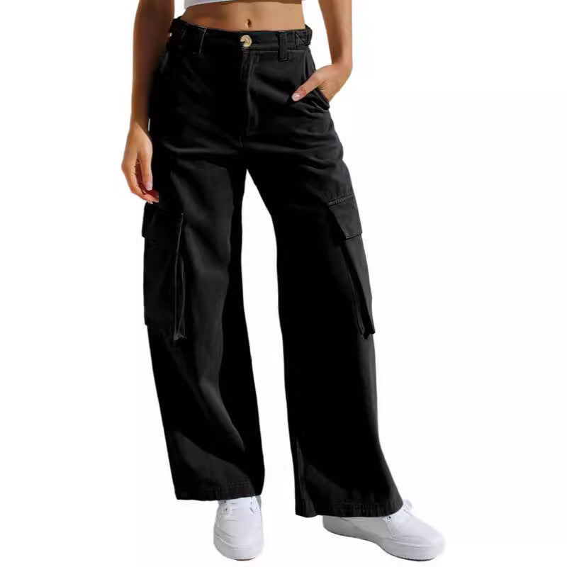 Damen Cargo-Hose mit weitem Bein und praktischen Taschen R&B