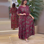 Damen Elegantes Maxikleid mit Rüschendesign und floralem Schnitt R&B