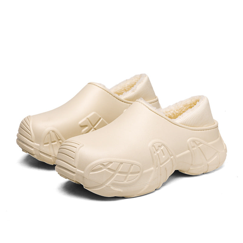 Damen Gemütliche Clogs mit flauschigem Innenfutter und rutschfester Sohle R&B
