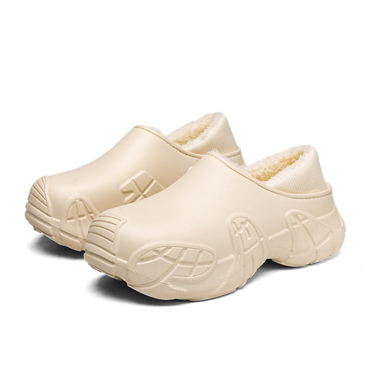 Damen Gemütliche Clogs mit flauschigem Innenfutter und rutschfester Sohle R&B