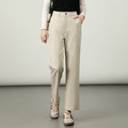 Damen elegante Stoffhose mit elastischem Bund