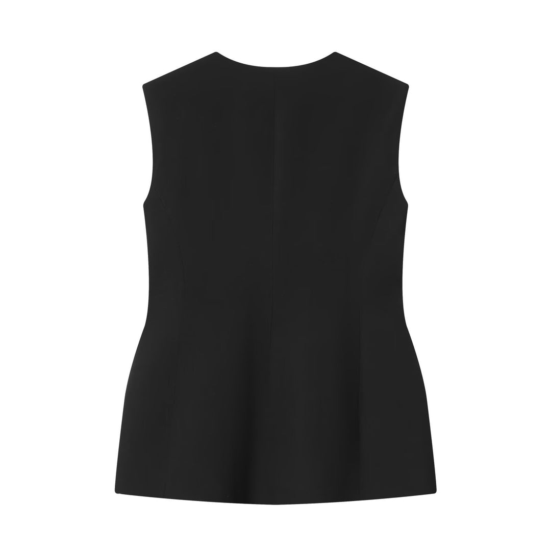 Damen elegante ärmellose Bluse R&B