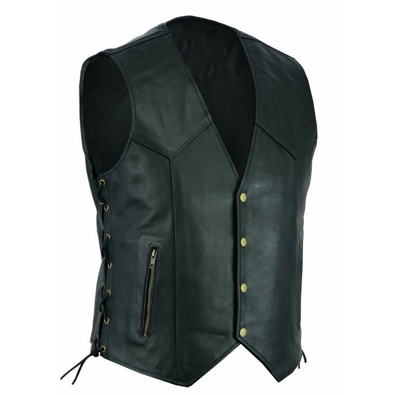 Herren elegante weste mit seitlichen Taschen und praktischen Verschluss