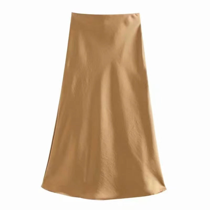 Damen Maxi-Rock aus fließendem Stoff mit elegantem Fall R&B