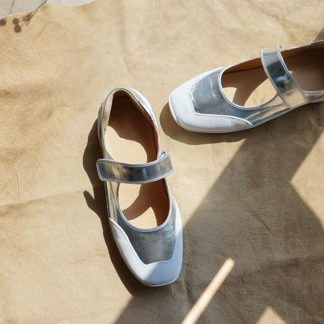Damen bequeme Slip-On Schuhe mit verstellbarem Riemen und orthopädischer Innensohle R&B