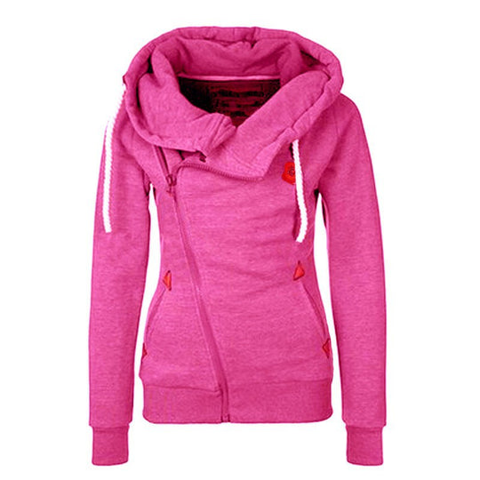 Damen gemütlicher Lagenlook Pullover mit hohem Kragen R&B
