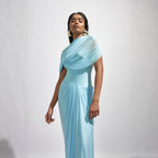 Damen Maxikleid mit eleganter Drapierung und asymmetrischen Cut-Outs R&B