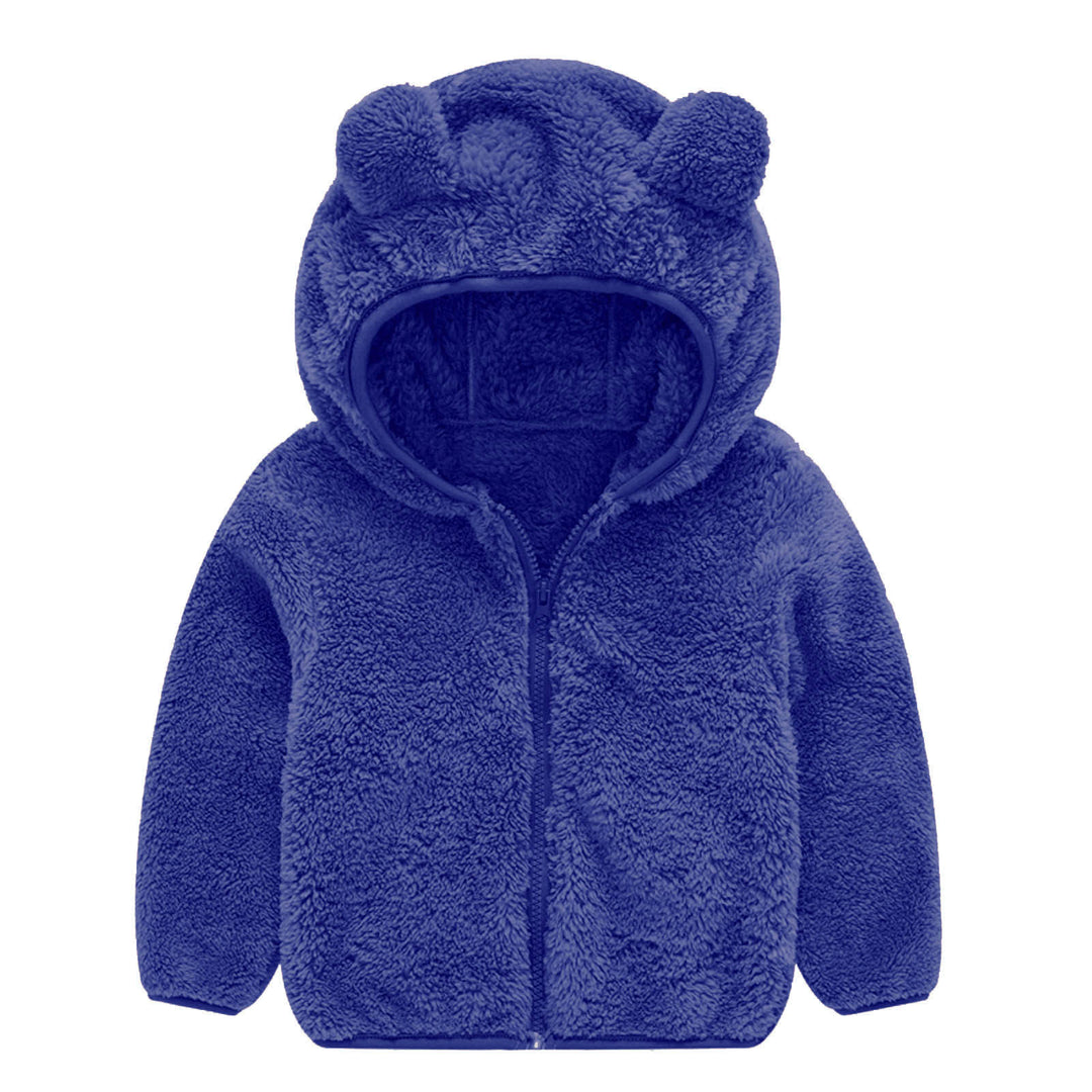 Damen Fleecejacke mit niedlichem Bärenohren-Design R&B