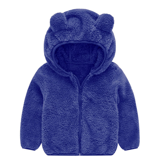 Damen Fleecejacke mit niedlichem Bärenohren-Design R&B