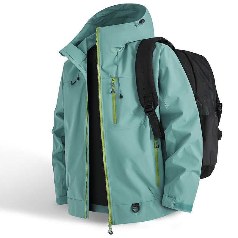 Damen technische Outdoor-Jacke mit Material und verstellbarem Kapuzensystem R&B