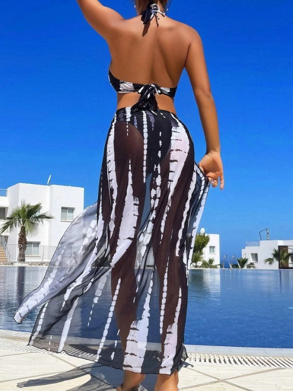 Damen Maxi-Strandkleid mit Cut-Out-Details und asymmetrischem Schnitt R&B