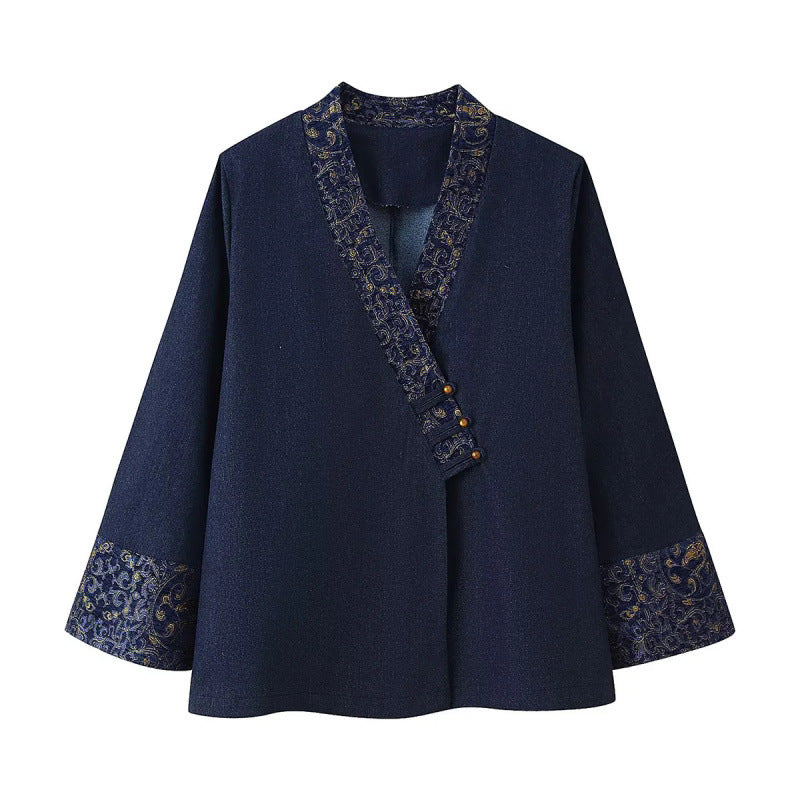 Damen elegante modische Jacke mit kunstvoller Stickerei R&B
