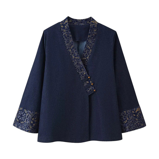 Damen elegante modische Jacke mit kunstvoller Stickerei R&B