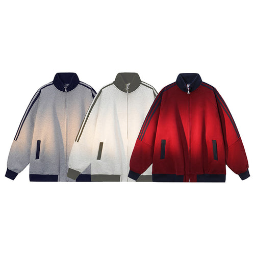 Damen Sportliche Kapuzenjacke mit Reißverschluss und angeschnittenen Ärmeln R&B