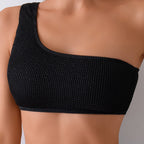 Damen Einseitiger Bikini mit strukturiertem Obermaterial R&B