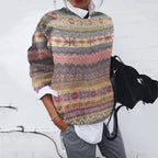 Damen Gemusterter Pullover mit modernem Strickdesign R&B