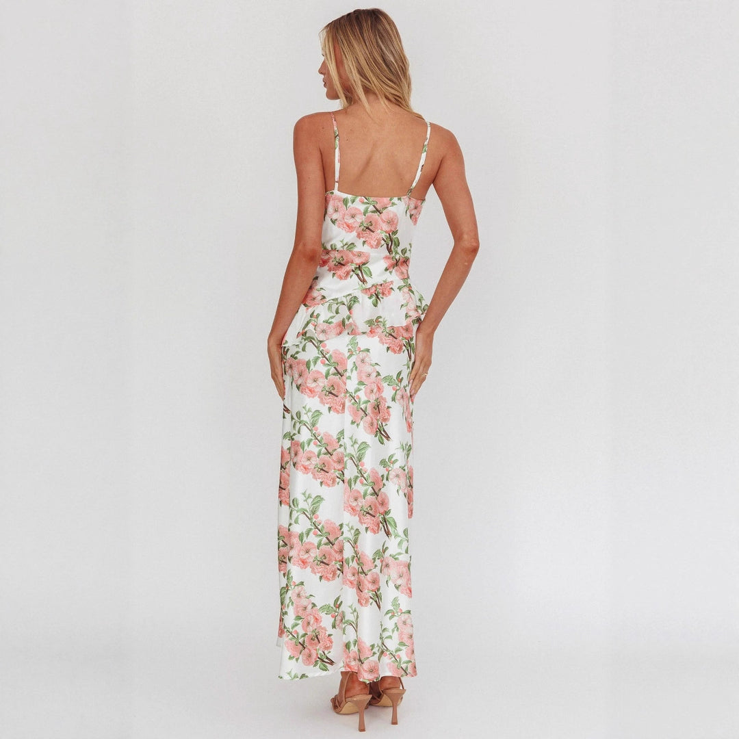 Damen Elegantes Peplum-Kleid mit floralem Design R&B