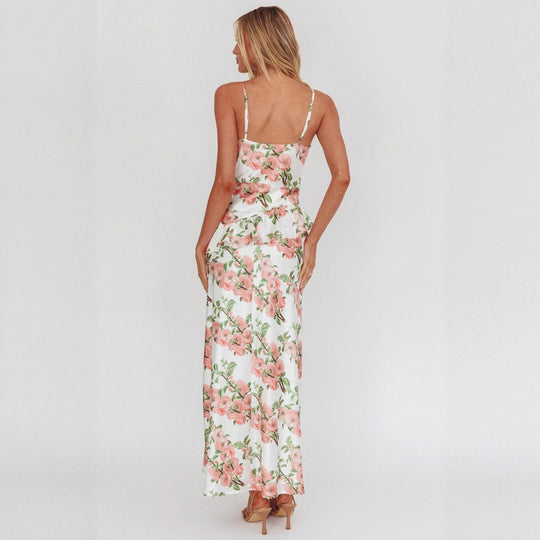 Damen Elegantes Peplum-Kleid mit floralem Design R&B