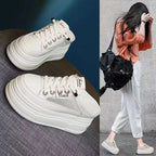 Damen Plateausneaker mit Mesh-Einsätzen R&B