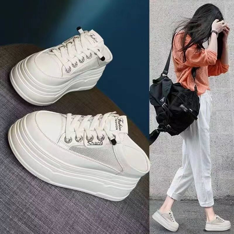 Damen Plateausneaker mit Mesh-Einsätzen R&B