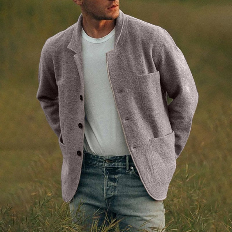 Herren lässige Cardigan-Jacke R&B