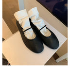 Damen elegante Ballerinas mit modischem Riemchendesign R&B