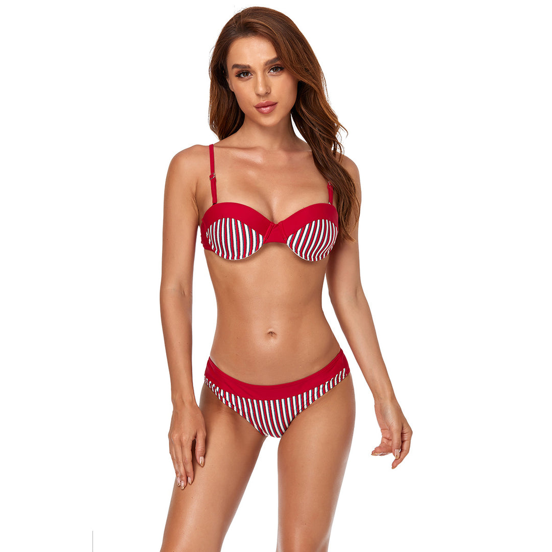 Damen Bikini mit elegantem Bügel-Oberteil und klassischem Bikini-Unterteil R&B