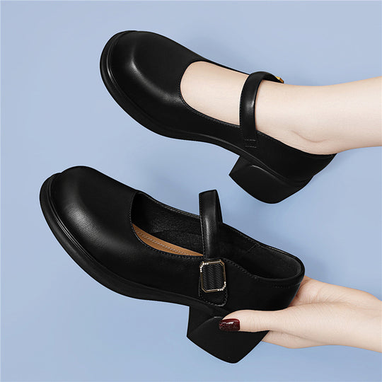 Damen Elegante und bequeme Slingback-Schuhe mit modischem Riemen und Plateau-Heel R&B