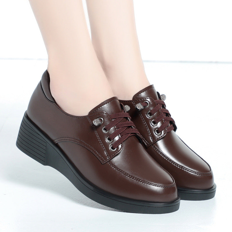 Damen Komfortable High-Top Sneaker mit elegantem Blockabsatz