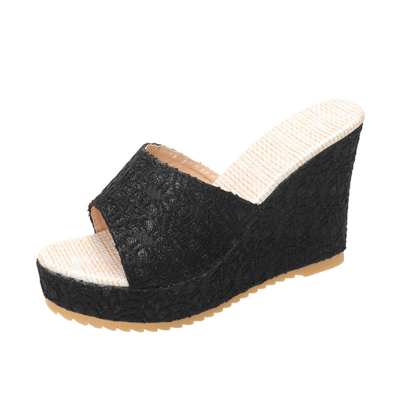Damen elegante Wedge-Sandalen aus floralem Design R&B