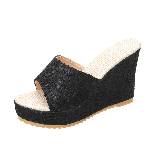 Damen elegante Wedge-Sandalen aus floralem Design R&B