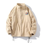 Herren Fleecejacke mit hohem Kragen und praktischen Taschen R&B