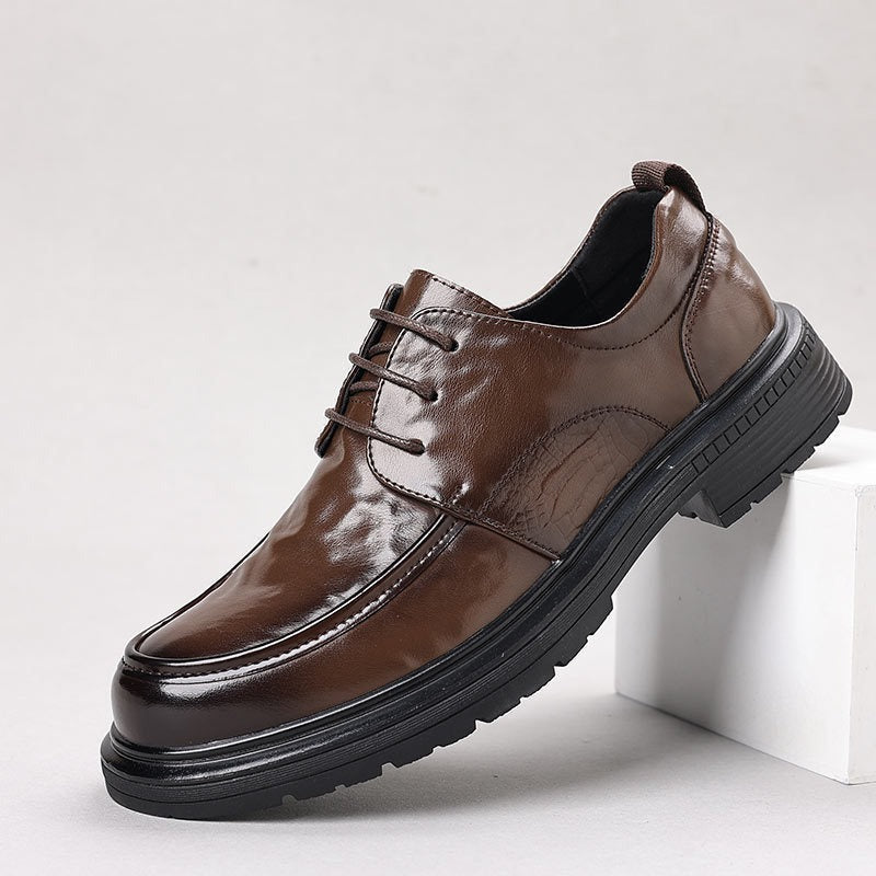 Herren Elegante Schnürschuhe mit edlem Glanz und rutschfester Sohle