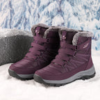 Damen isolierte Winterstiefel mit rutschfester Sohle und kuscheligem Futter R&B