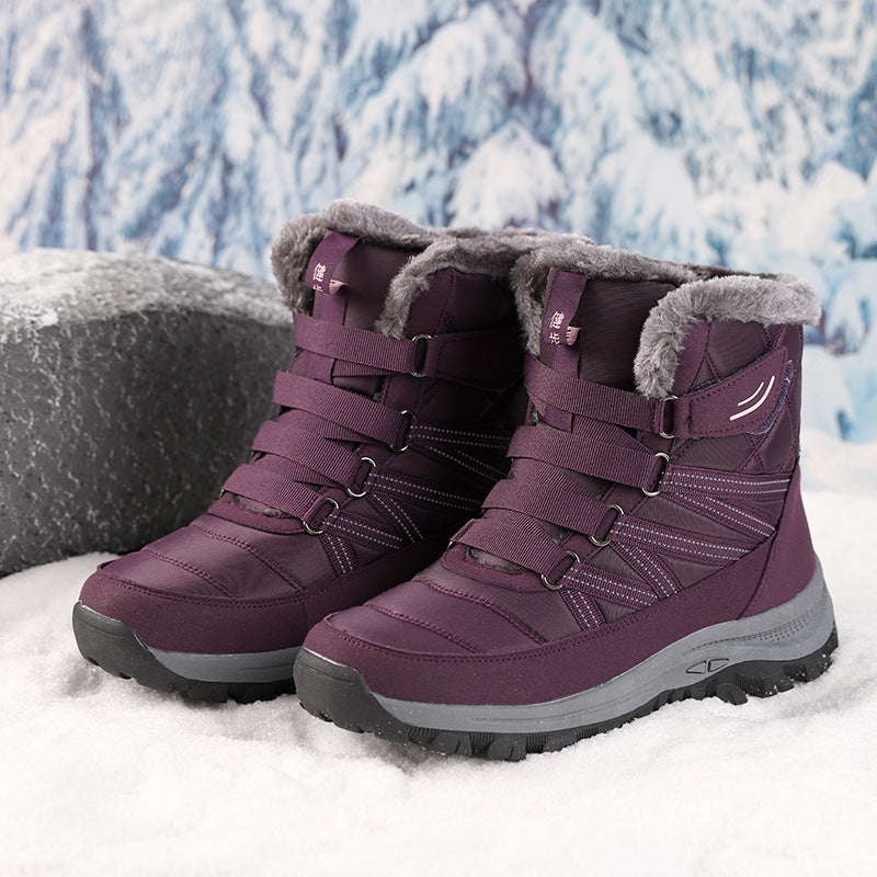 Damen isolierte Winterstiefel mit rutschfester Sohle und kuscheligem Futter R&B
