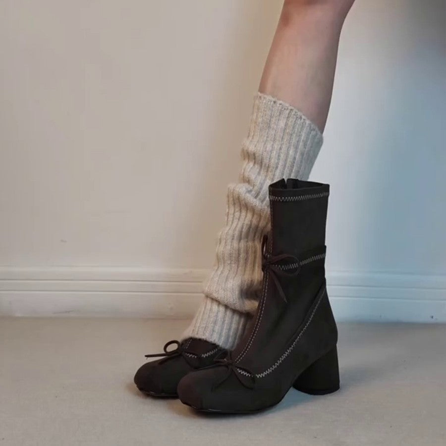 Damen Elegante Stiefeletten mit modischem Schnürdesign und geschmeidigem Wildleder R&B