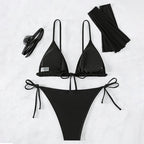 Damen Raffinierter Bikini mit transparenten Ärmeln R&B