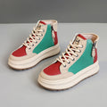 Damen modische High-Top Sneakers mit seitlichem Zipper und dämpfender Sohle R&B