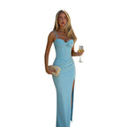 Damen Figurbetontes Maxikleid mit elegantem Wickeldesign R&B