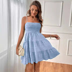 Damen Trägerkleid mit schwingendem Saum und lässigem Schnitt R&B